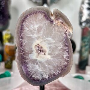 Polished Amethyst Slab on Stand 🫧🔮🫧 PASS1